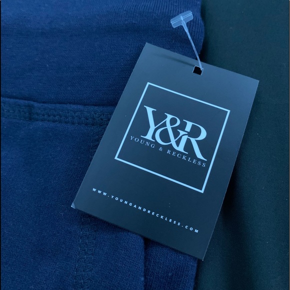 NWT Navy Young & Reckless Sweatpants - Picture 3 of 4